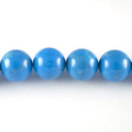 Turquoise Howlite 4mm Smooth Round Beads - by the strand(24426)