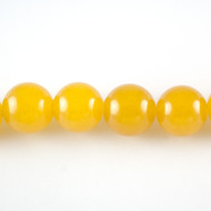 Yellow Jade 4mm Round Bead - by the strand(24448)