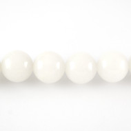 White Jade 6mm Smooth Round Beads - by the strand(24444)