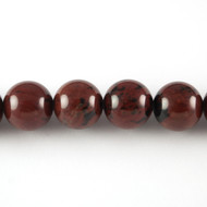 Mahogany Obsidian 12mm Round Bead - by the strand(24468)