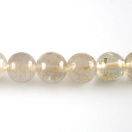 Rutilated Quartz 4mm Round Bead - by the strand(45002)