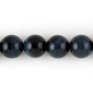 Tiger Eye Blue 4mm Round Bead - by the strand(44742)