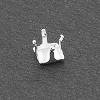 Snap-Tite Square Setting Head Sterling Silver 6mm(53049)