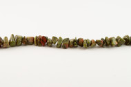 Unakite Bead Chips 16" -  by the strand(24328)