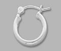 Sterling Silver Ear Wire Hoop 12mm - 20 pieces (22632)