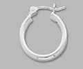 Sterling Silver Ear Wire Hoop 15mm - 20 pieces(22634)