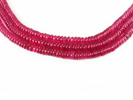 Ruby Rondelles Smooth-3 Strand(54315)