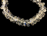 Rainbow Moonstone Faceted Briolettes 1 8" strand(55005)