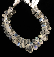 Rainbow Moonstone Faceted Briolettes 1 8" strand(55006)