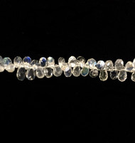 Rainbow Moonstone Faceted Briolettes 1 8" strand(55007)