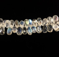 Rainbow Moonstone Faceted Briolettes 1 8" strand(55008)