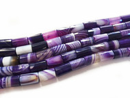 Purple Dyed Agate Fac. Barrel(37384)