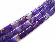 Dyed Purple Agate Thin Tube 13x18mm(36943)