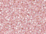 Miyuki Delica Seed Bead Size 10/0 Light Rose Alabaster Opal Silver Lined Dyed  DB 0624(56927)