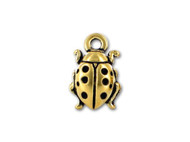 TierraCast Antique Gold Ladybug Charm - Each(20104)