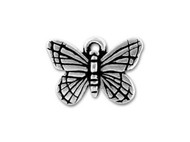 TierraCast Antique Silver Monarch Butterfly Charm - Each(20099)