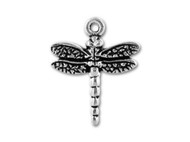 TierraCast Antique Silver Dragonfly Charm each(20095)