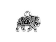 TierraCast Antique Silver Gita Elephant Charm - Each(20089)