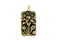 TierraCast Antique Gold Floating Lotus Charm each 
