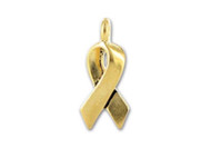 TierraCast Antique Gold Awareness Ribbon Charm each(20159)