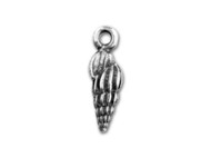 TierraCast Antique Silver Small Spindle Shell Charm each