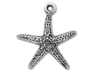 TierraCast Antique Silver Starfish Charm each (20162)