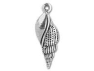 TierraCast Antique Silver Large Spindle Shell Charm each(20164)