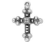 TierraCast Antique Silver Byzantine Cross Charm each(20168)