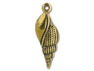 TierraCast Antique Gold Large Spindle Shell Charm each(20165)