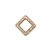 TierraCast Bright Gold Hammertone Small Square Link each (20261)
