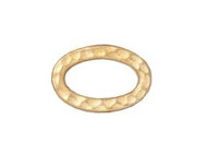 TierraCast Bright Gold Hammertone Small Oval Link each