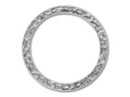 TierraCast Bright Rhodium 1" Hammertone Ring Link each 
