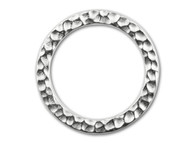 TierraCast Bright Rhodium Large Hammered Ring Link each