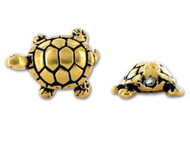 TierraCast Antique Gold Turtle Bead each