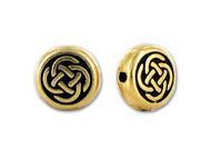 Tierracast Antique Gold Small Celtic Circle Bead each 