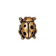 TierraCast Antique Gold Ladybug Bead each 