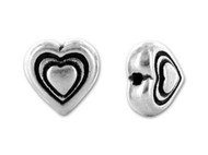 TierraCast Antique Silver Heart Bead each