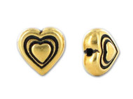 TierraCast Antique Gold Heart Bead each