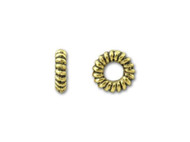 TierraCast Antique Gold Small Coiled Ring Spacer Bead each(20398)