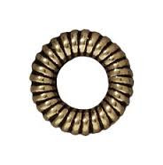 TierraCast Antique Gold Large Coiled Ring Bead each (20392)