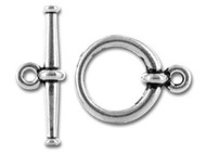 TierraCast Antique Silver Tapered Large Toggle Clasp Set each(20517)