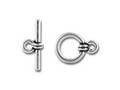 TierraCast Antique Silver Wrapped Toggle Clasp  Set each