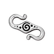 TierraCast Antique Silver Spiral S-Hook Clasp each(20497)