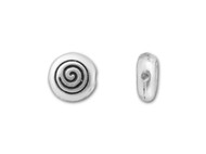 TierraCast Antique Silver Spiral Bead each(20317)