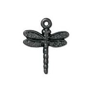 TierraCast Black Dragonfly Charm each(35211)
