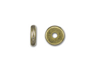 TierraCast 6mm Antique Brass Disk Heishi Spacer Bead 20 pieces(35196)