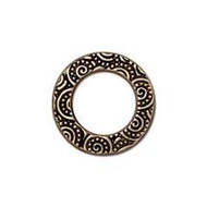 TierraCast 5/8" Antique Gold Spiral Ring Link each(35412)