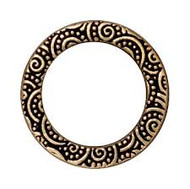 TierraCast 3/4" Antique Gold Spiral Ring Link each(35408)