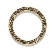 TierraCast 1" Antique Gold Spiral Ring Link each (35404)