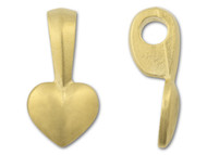TierraCast Bright Gold Heart Glue Pad Bail each (35615)